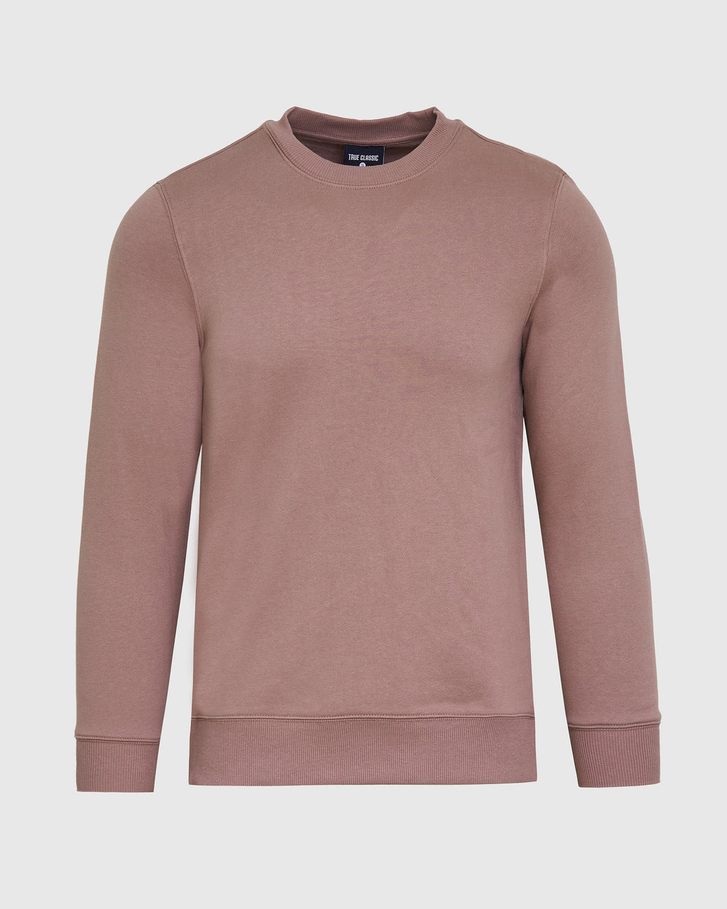 Slate Mauve Fleece French Terry Pullover Crew Neck Sweatshirt