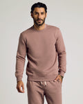 Slate Mauve Fleece French Terry Pullover Crew Neck Sweatshirt