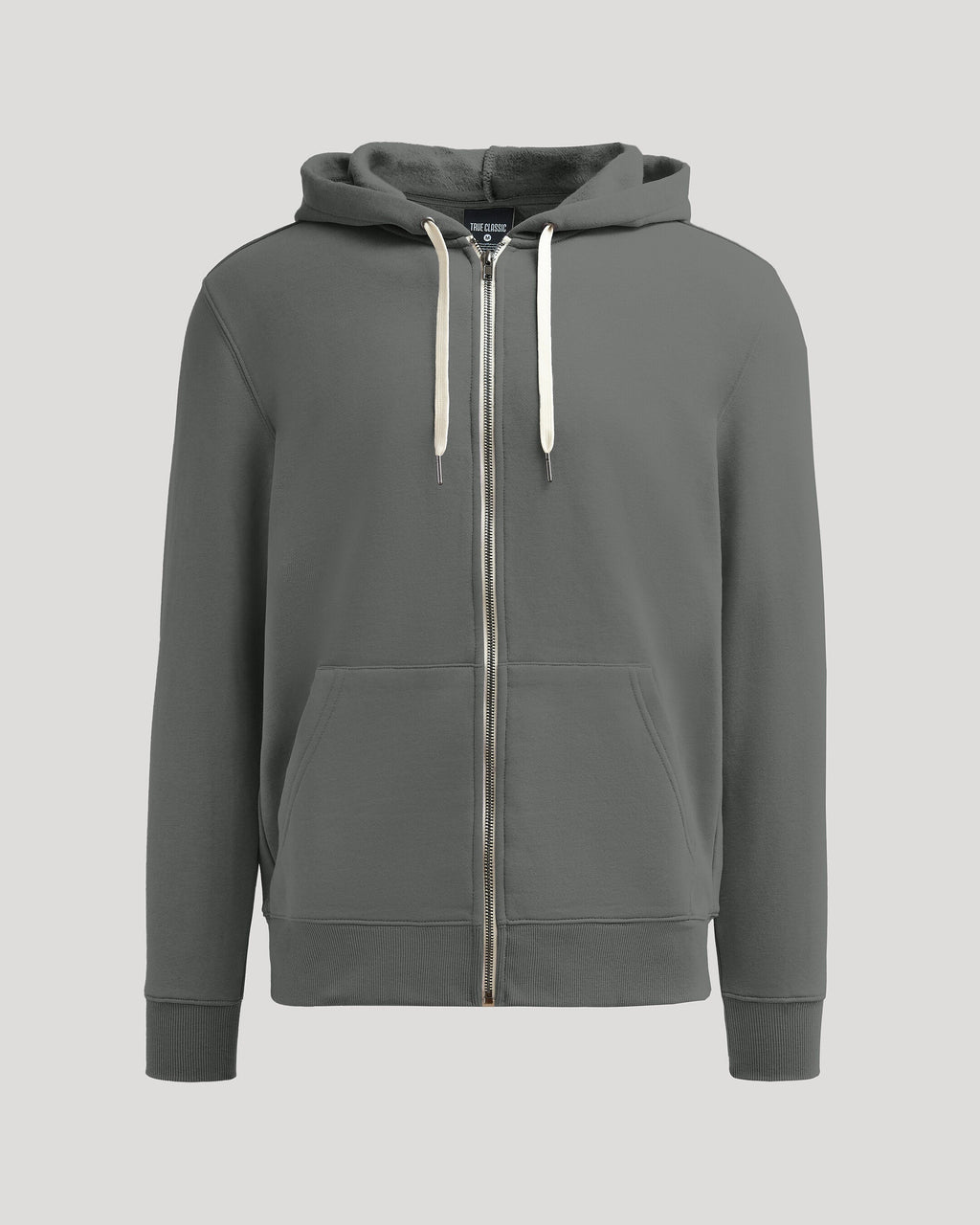 Charcoal Heather Gray Fleece French Terry Zip Hoodie