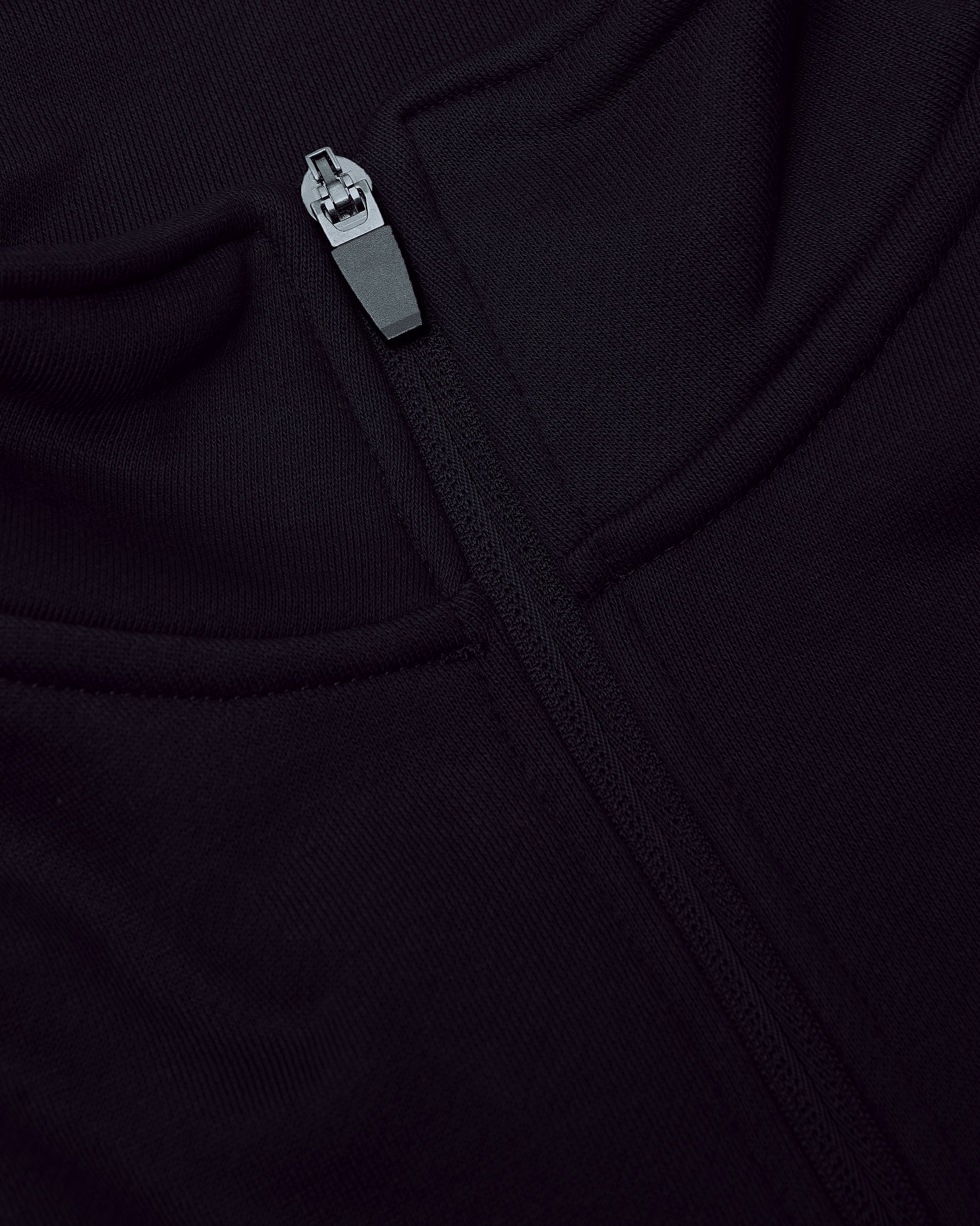 Black Quarter Zip Fleece Sweatshirt