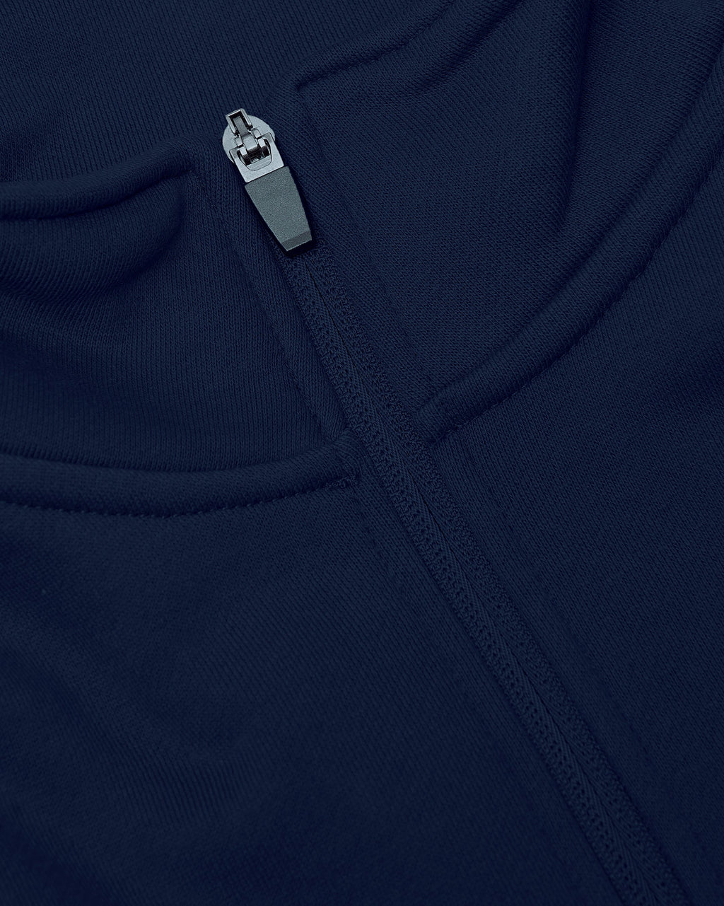 Navy Quarter Zip Fleece Sweatshirt