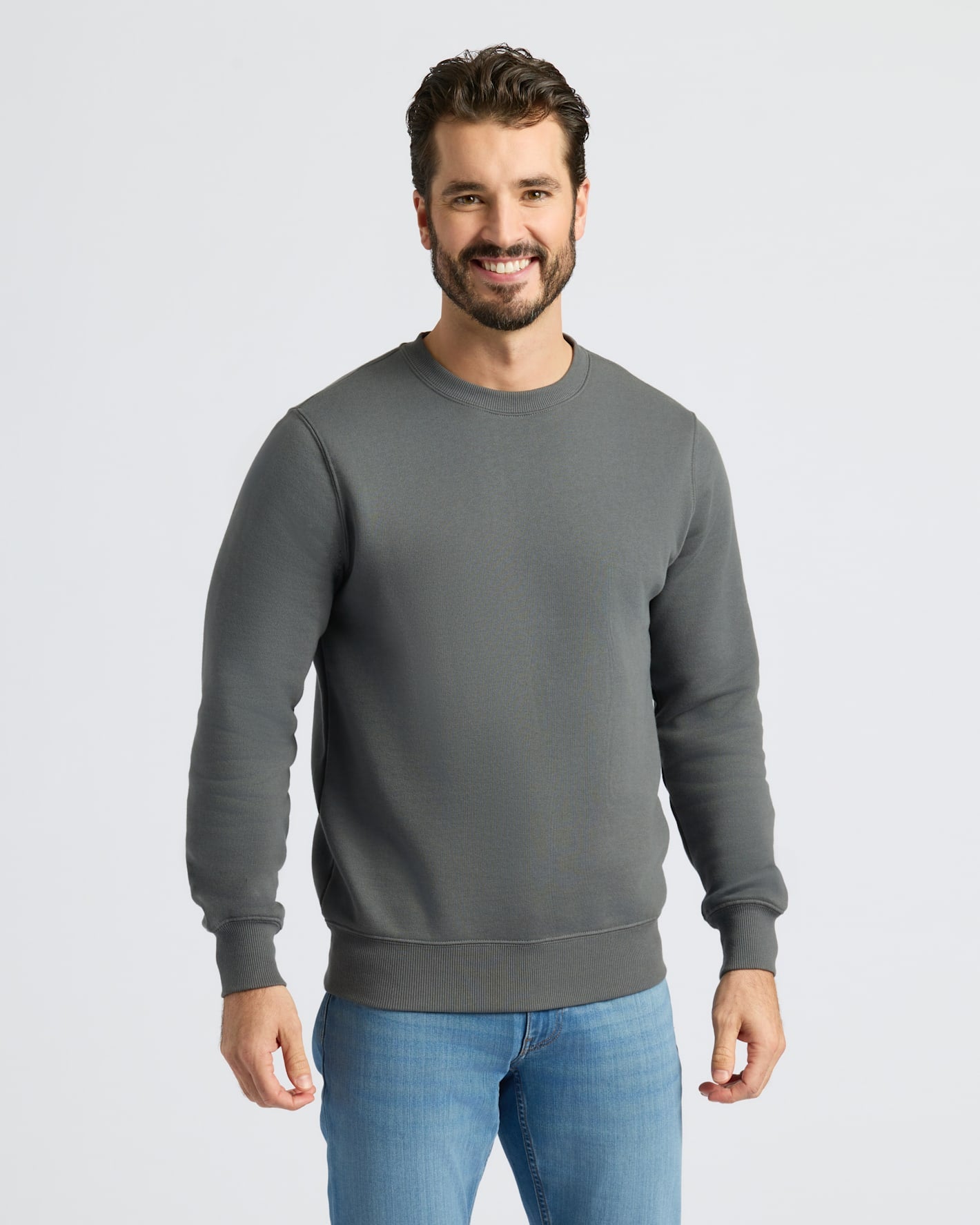 Carbon Fleece French Terry Pullover Crew Neck
