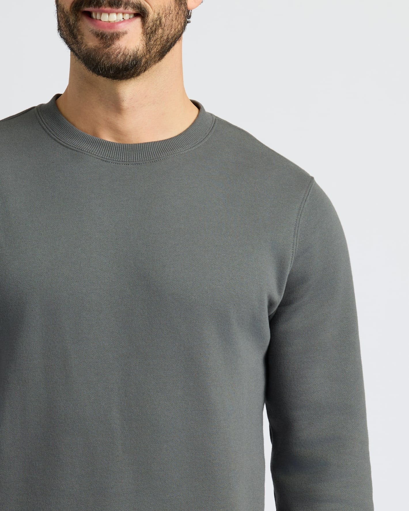 Carbon Fleece French Terry Pullover Crew Neck