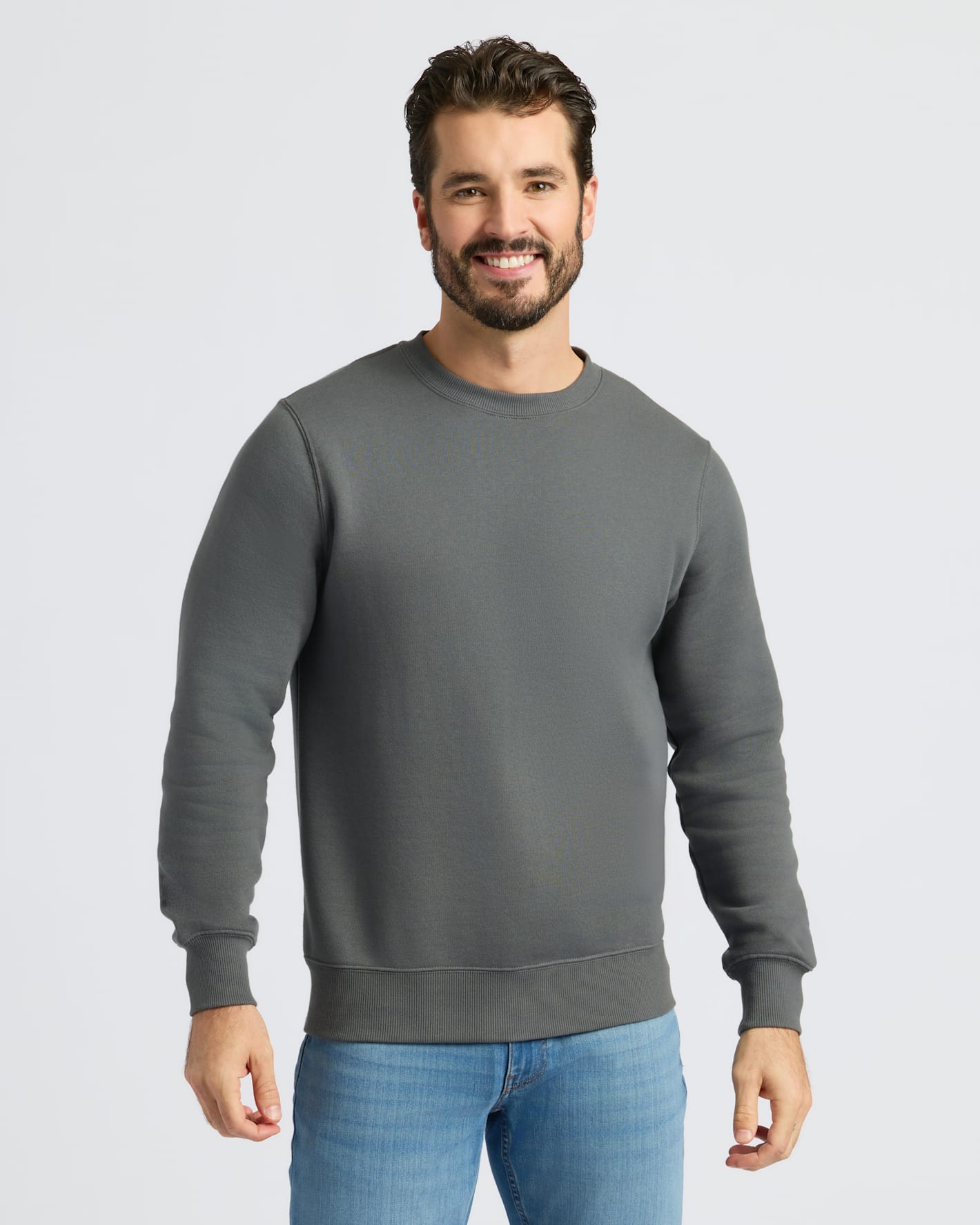 Carbon Fleece French Terry Pullover Crew Neck